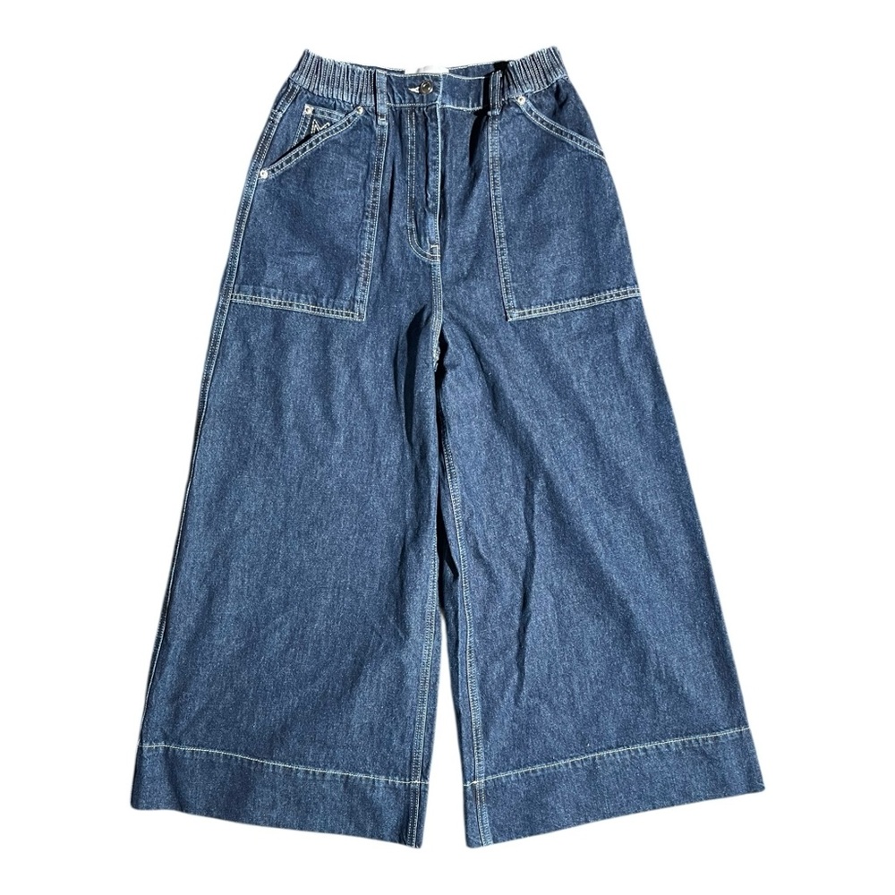 Wide Leg Denim Jeans - Blue Flare